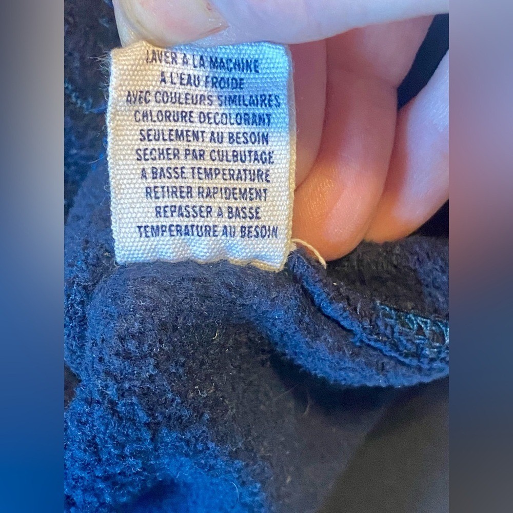 Vintage American Eagle Outfitters Blue Long Sleeve Hooded Sweatshirt - Picture 8 of 8
